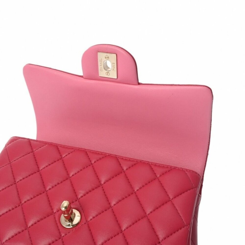CHANEL Lambskin Quilted Mini Top Handle Rectangular Flap Bag Pink - Picture 8 of 11